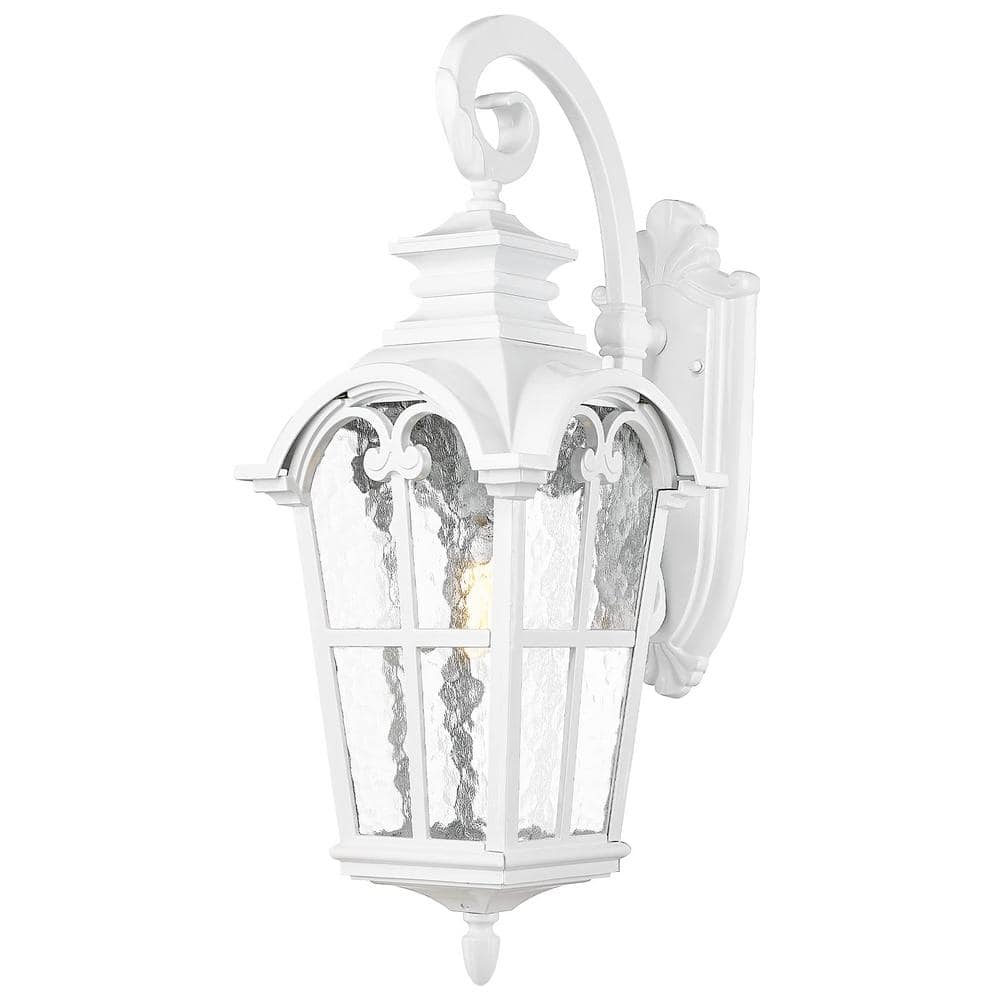 25 In. Large Exterior White Weather Resistant Outdoor Hardwired Wall Lantern Scone with No Bulbs Included price history on PriceWatchPro