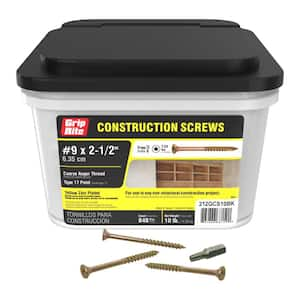 #9 x 2-1/2 in. Star Drive Dual Flat Head Construction Screws 10 lb. Box