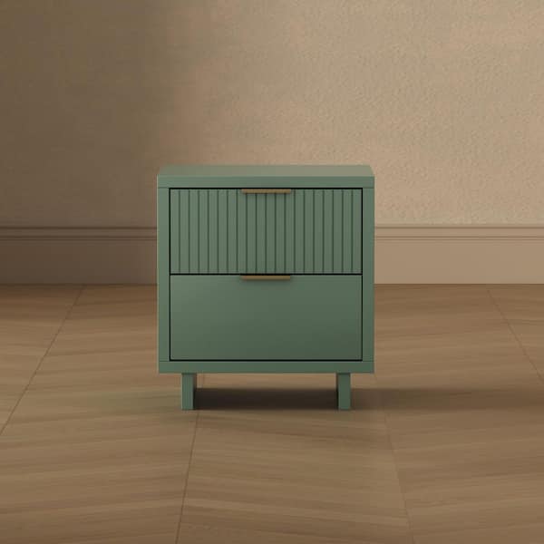 Manhattan Comfort Granville Sage Green 2-Drawer 18.11 in. W