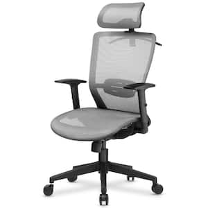 Office Chair with Flip-Up Armrests Foldable Mesh Task Chair Adjustable Height Ergonomic Computer Desk Chair in White