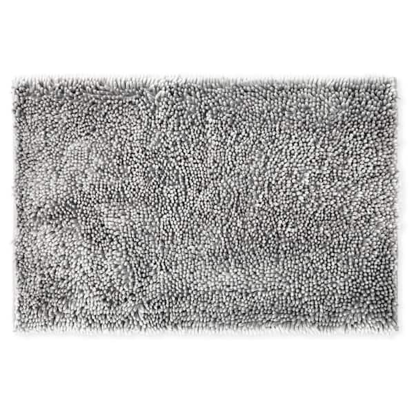 Home Dynamix Noodle 24 in. x 40 in. Gray Bath Mat