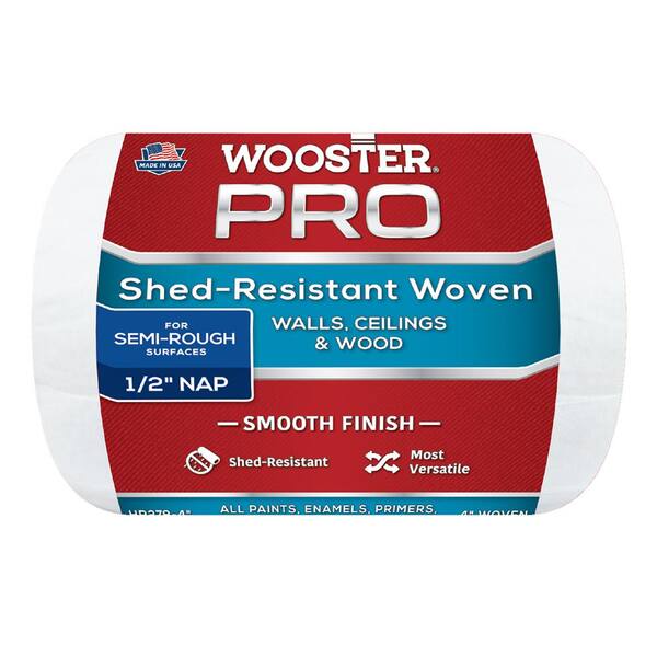 Wooster 4 in. x 1/2 in. HighDensity Pro Woven Fabric Roller Cover