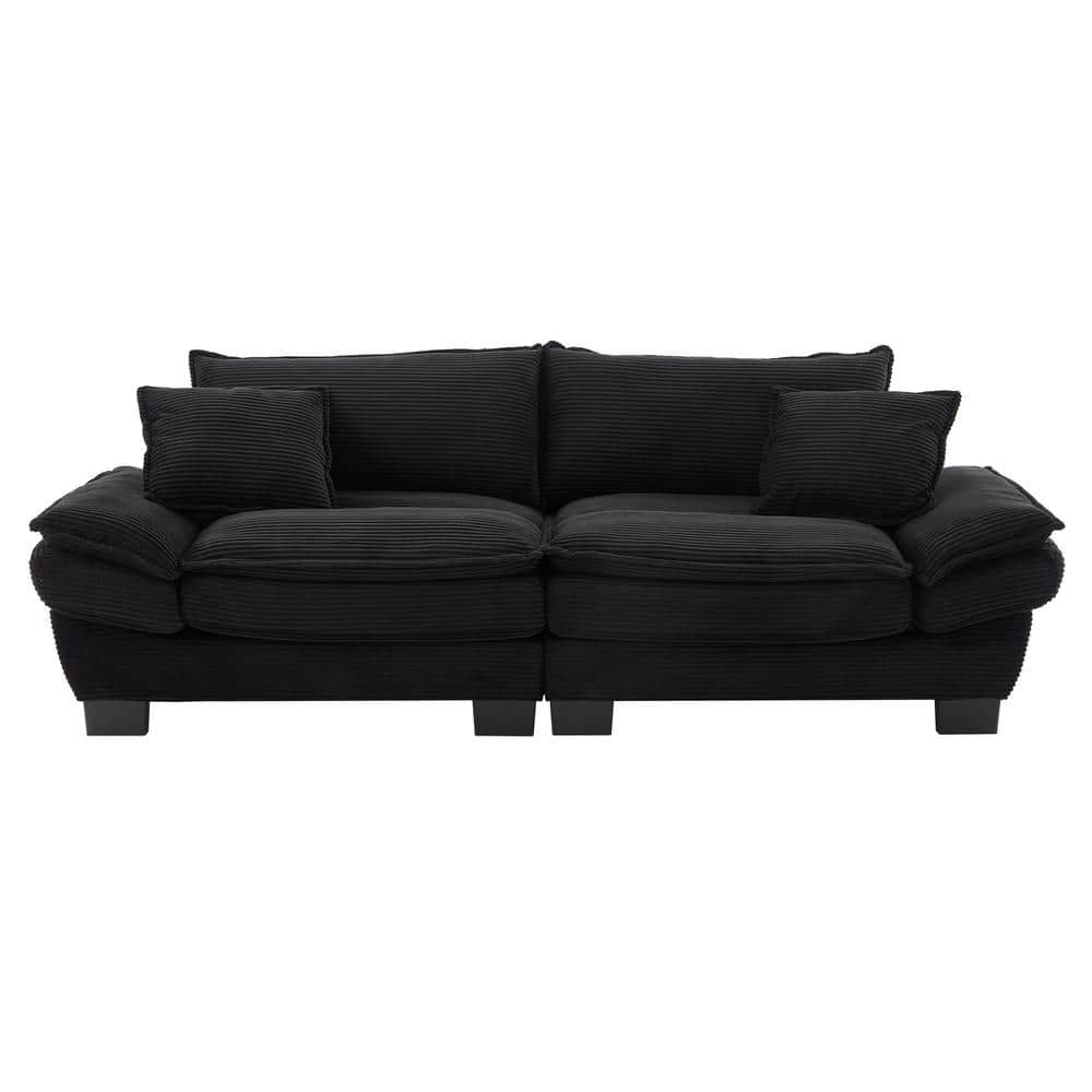 Black cloth sofa hotsell
