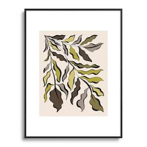 Alisa Galitsyna Green Leaves 2 Metal Framed Nature Art Print 18 in. x 24 in.