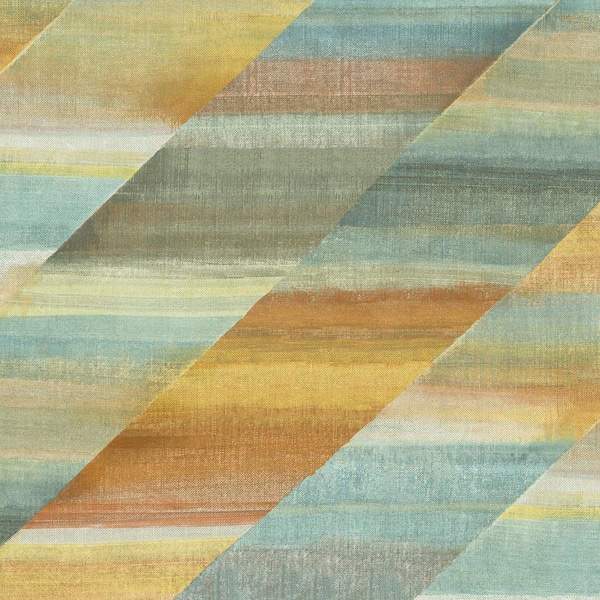 Seabrook Designs Rainbow Diagonals Burnt Orange, Dandelion, and Seafoam Faux Paper Strippable Roll (Covers 56.05 sq. ft.)