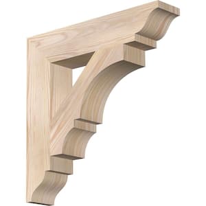 3.5 in. x 18 in. x 18 in. Douglas Fir Balboa Traditional Smooth Bracket