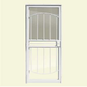 32 in. x 80 in. 555 Series Tuscany White Steel Prehung Security Door