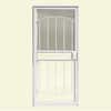 Grisham 36 in. x 80 in. 555 Series Tuscany White Steel Prehung Security Door 55522