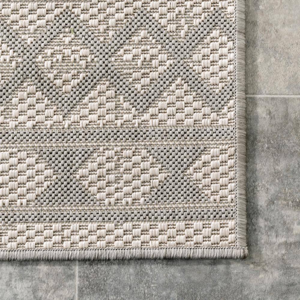 Gray Synthetic Flat Woven Indoor/Outdoor Area Rug