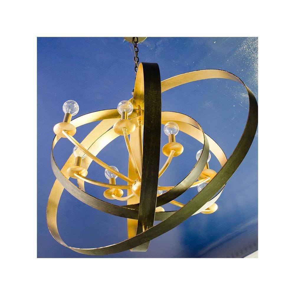 Luna 8-Light English Bronze and Crystal Chandelier