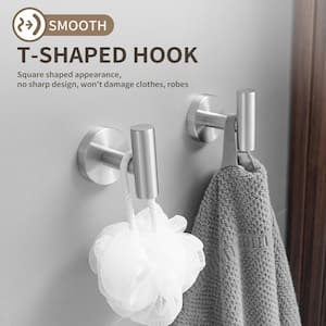 12-Piece Bath Hardware Set with Towel Ring Toilet Paper Holder Towel Hook Towel Bar Included in Brushed Nickel