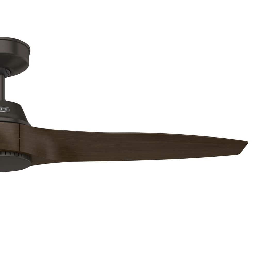 52" Premier Bronze 3-Blade Modern Ceiling Fan with Wall Control