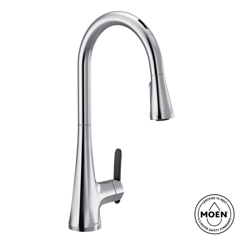 Sinema Single-Handle Smart Touchless Pull Down Sprayer Kitchen Faucet with Voice Control and Power Boost in Chrome price history on PriceWatchPro