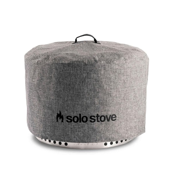 Solo Stove Gray Weather-Resistant Round Fire Pit Cover made from PVC-Coated Polyester with Aluminum Reinforcement - Yukon(Large)