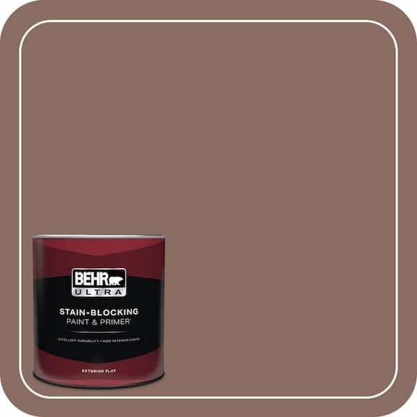BEHR ULTRA 1 qt. #N150-5 French Truffle Flat Exterior Paint & Primer