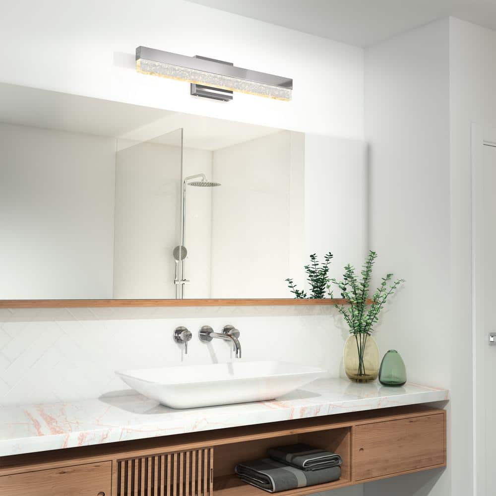 Essence Chrome Integrated LED Bubble Bar Vanity Light