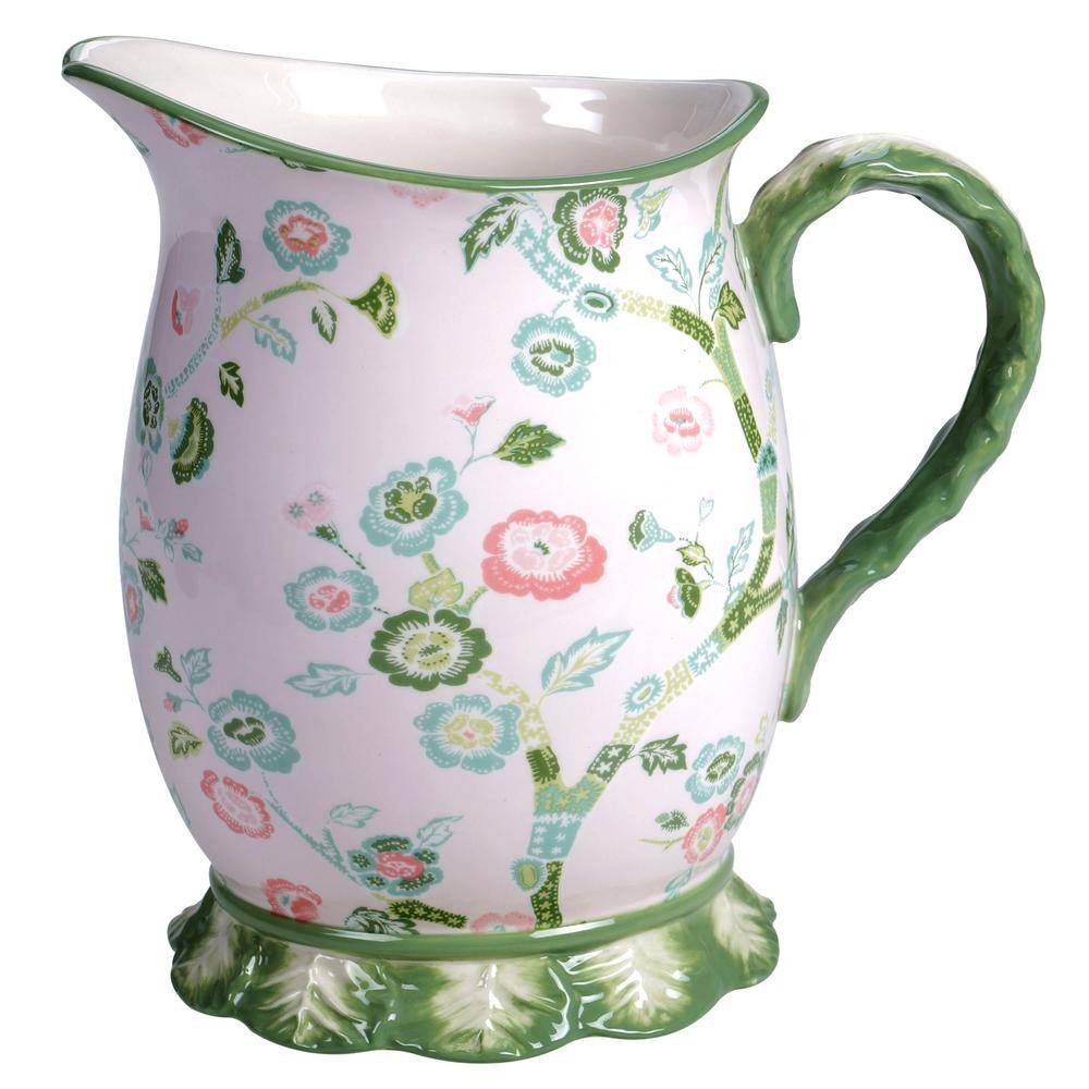 Certified International English Garden 96 oz. Multicolored Pitcher ...