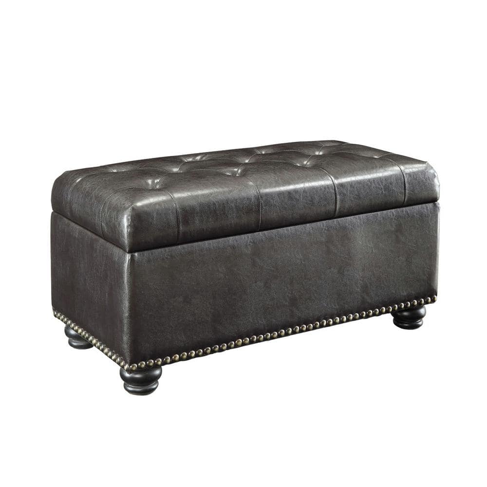 7th Avenue Espresso Storage Ottoman