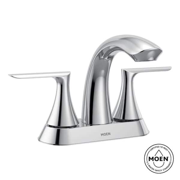 MOEN Findlay 4 in. Centerset Double-Handle Bathroom Faucet in Chrome