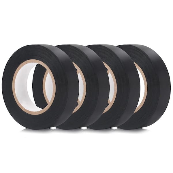 Yichuhaoxi 0.70 in. x 72 ft. Electrical Tape Black 4-Pack Waterproof High Temp Weatherproof Multipurpose Insulating