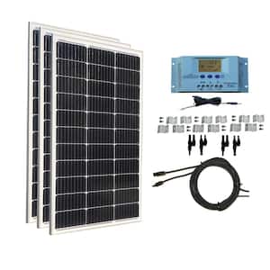 300-Watt Monocrystalline Solar Panel Kit with 30 Amp Solar Charge Controller