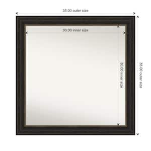 Accent Bronze 35 in. x 35 in. Custom Non-Beveled Polystyrene Antique Framed Bathroom Vanity Wall Mirror