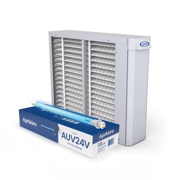 Clean Air Pair 2210 20 in. x 25 in. Electrostatic Whole House Air Purifier in Gray with Filter and UVC Coil Cleaner