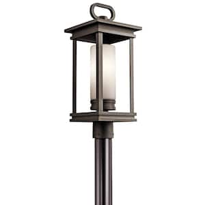 South Hope 1-Light Rubbed Bronze Aluminum Hardwired Waterproof Outdoor Post Light with No Bulbs Included (1-Pack)