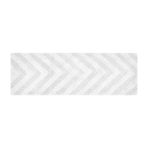MADISON PARK Signature Splendor White 24 in. x 72 in. 100% Cotton Tufted  3000 GSM Reversible Bath Rug MPS72-447 - The Home Depot