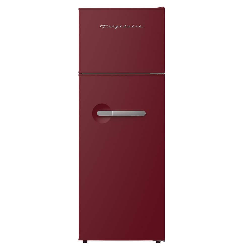 EFR768-MERLOT 21.5 in 7.5 cu. ft. Mini Refrigerator with Top Freezer and Chrome Handles in Red
