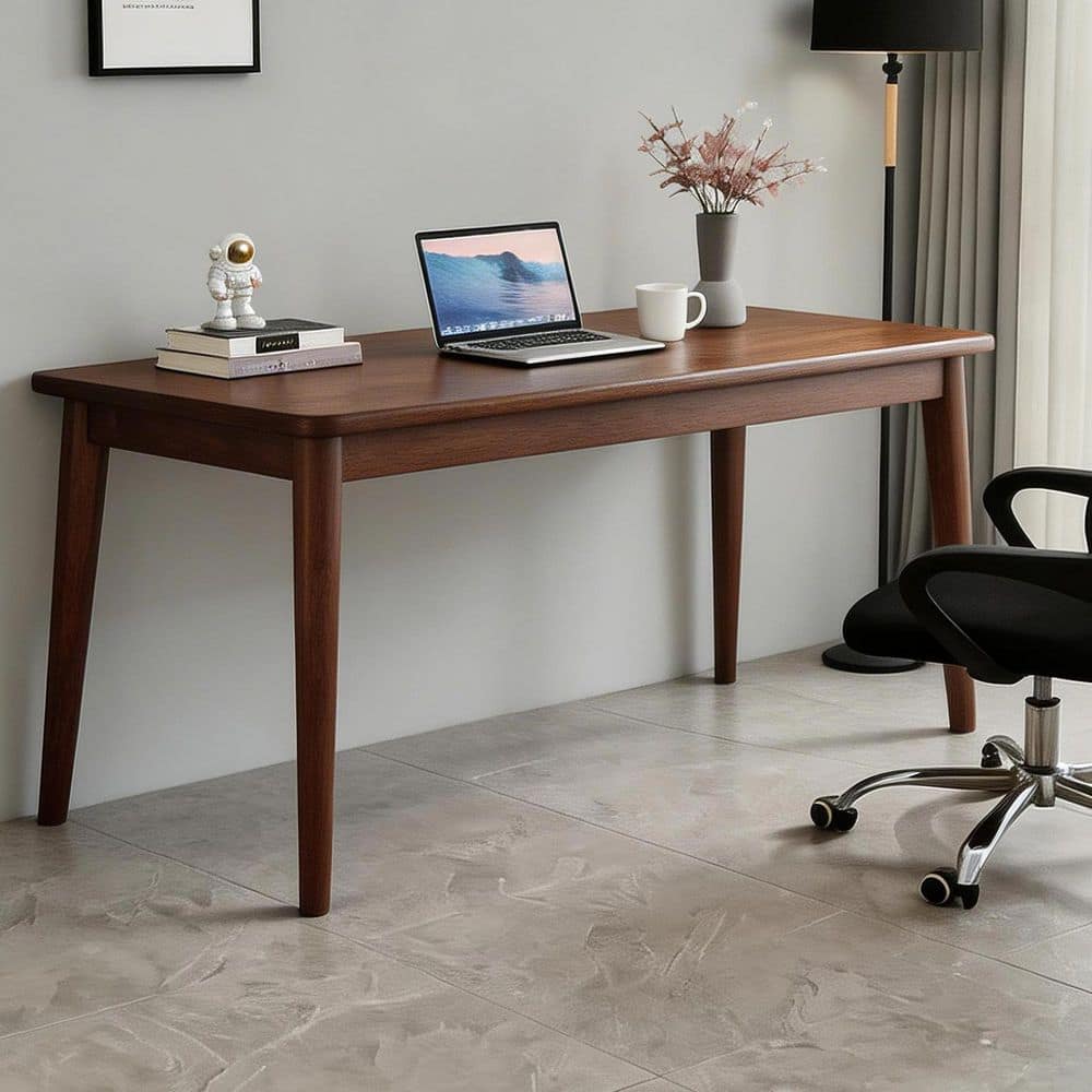 Noble House Ciar 55.12 in. Rectangle Walnut Solid Wood Writing