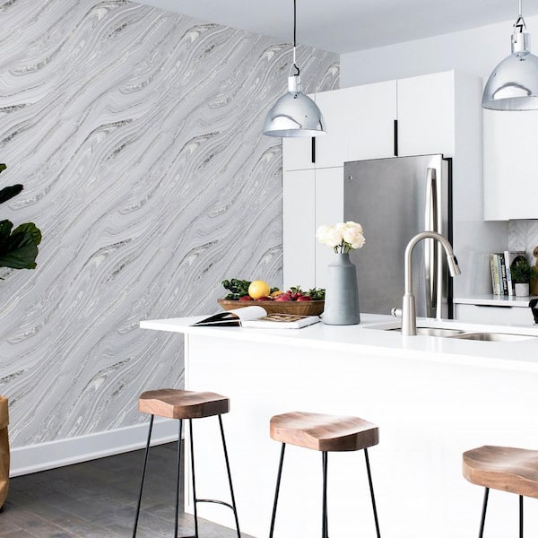 Nellie Grey Stone Wallpaper Sample
