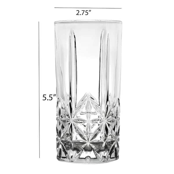 Set of 6 Crystal Highball Durable Drinking Glasses Limited Edition Glassware