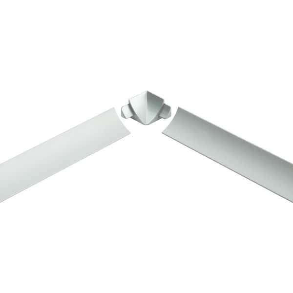 DURAL T-Cove 0 in. D x 0.63 in. W x 0 in L Connection Wall/Flr Int Crnr (2 Way) Aluminum Silver Molding and Transition Trim