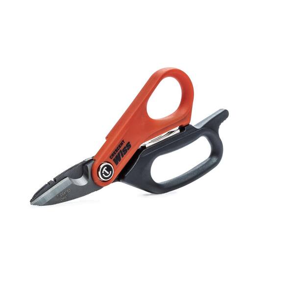 Electrician Red Scissors 5" Cutting Stripping Wires Electrical Lightweight Tools