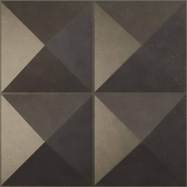 Ekena Millwork 11-7/8 in. W x 11-7/8 in. H Tirana EnduraWall Decorative 3D Wall Panel, Weathered Steel (12-Pack for 11.76 Sq.Ft.)