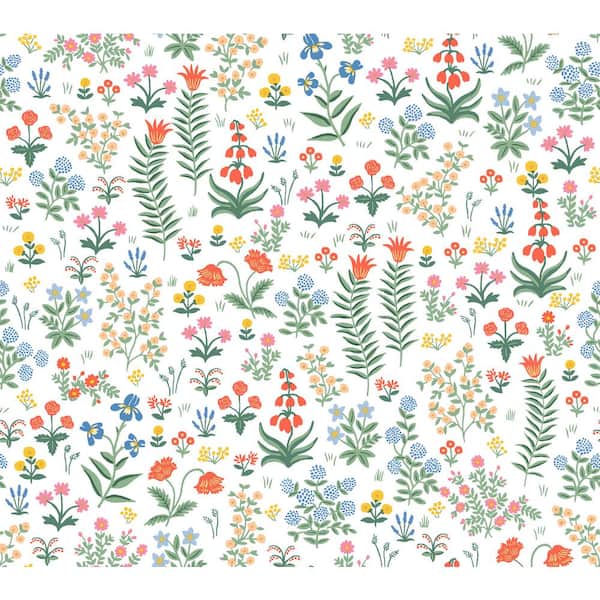 RIFLE PAPER CO. Menagerie Garden Rose Multicolor Peel and Stick Wallpaper