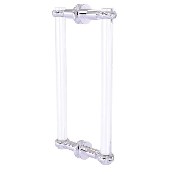 Allied Brass Clearview Collection 12 Inch Back to Back Shower Door Pull  with Twisted Accents in Polished Chrome CV-406T-12BB-PC - The Home Depot