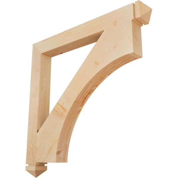 Ekena Millwork 3.5 in. x 38 in. x 38 in. Douglas Fir Westlake Arts and Crafts Smooth Bracket