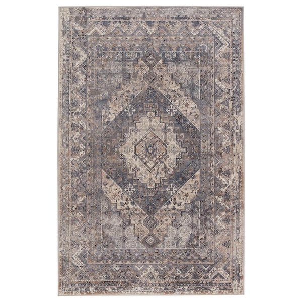 Jaipur Living Langdon Blue/Gray 8 ft. x 10 ft. Medallion Rectangle Area Rug