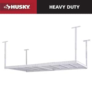 97.5 in. W x 43.75 in. H x 32 in. D Adjustable Metal Overhead Garage Storage Rack in White