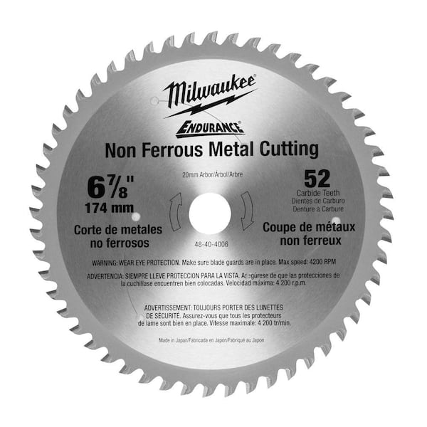 Milwaukee 6-7/8 in. x 52 Teeth Non-Ferrous Metal Cutting Circular Saw Blade