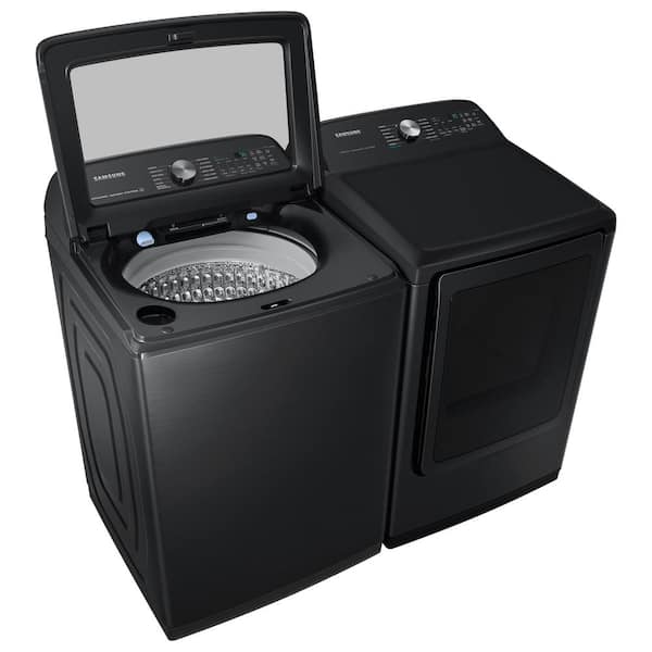 7.4 cu. ft. Vented Smart Electric Dryer in Brushed Black with Steam Sanitize+