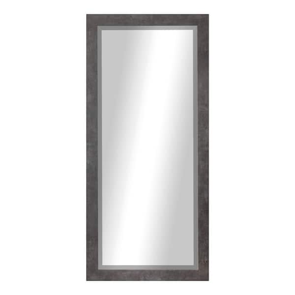 Large Beveled (65.5 in. W x 32 in. H) Concrete Rectangle Mirror