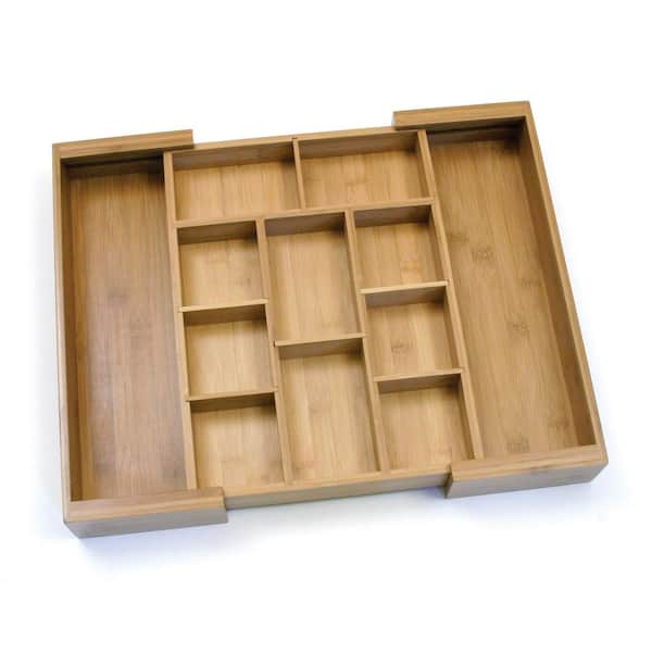 Lipper International 11-18.75 in. Bamboo Expandable Adjustable Drawer Organizer