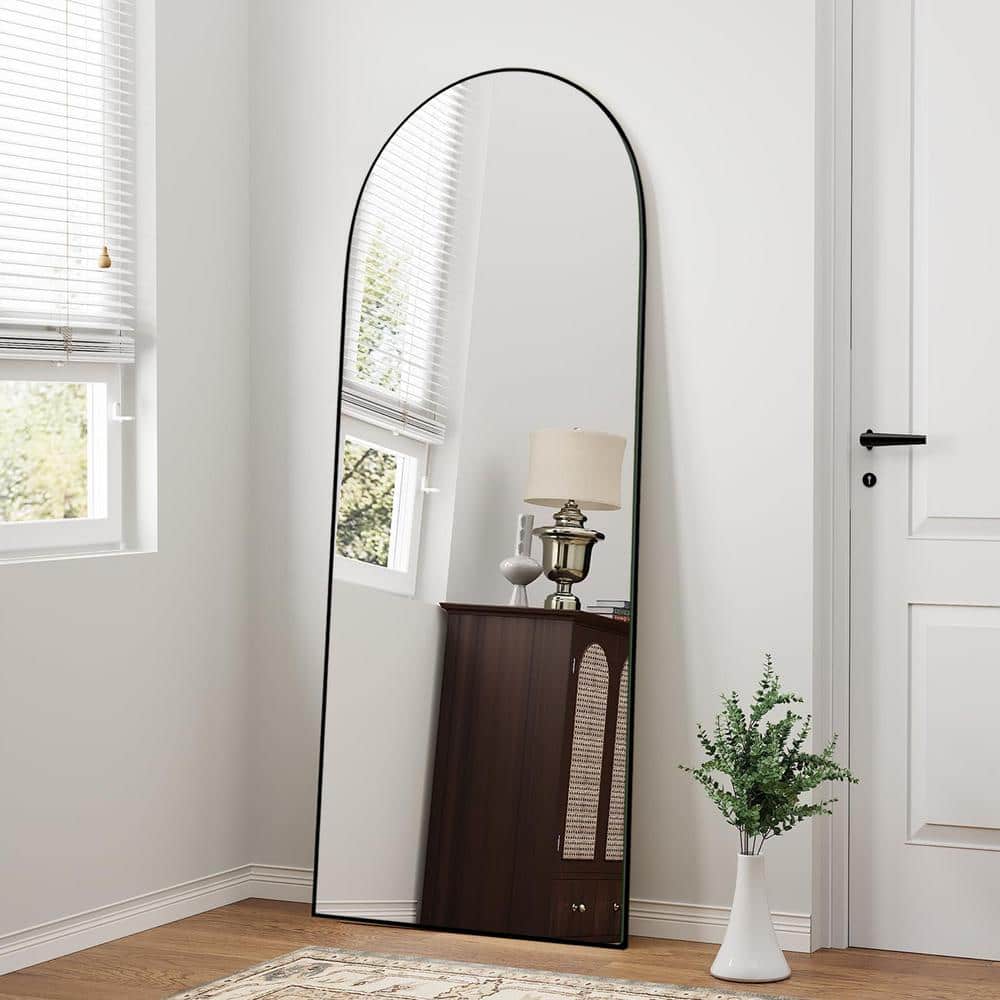 Sxiawe 22 in. W x 65.2 in. H Arched Black Wooden Frame