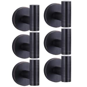 Stainless Steel Wall Mounted Round J-Hook Robe/Towel Hook with Rust Resistant in Oil Rubbed Bronze(6-Pack)