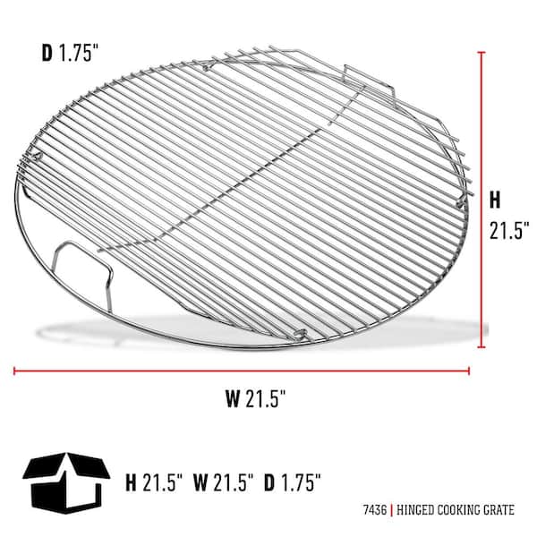 Hinged Cooking Grate Replacement 22 1/2" Weber Charcoal Grill Fire Pit Camping 