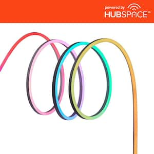 Smart 16 ft. Full RGB + Tunable White 120V Plug-in or 12V Neon Flex LED Outdoor Rope Light Powered by Hubspace (1-Pack)