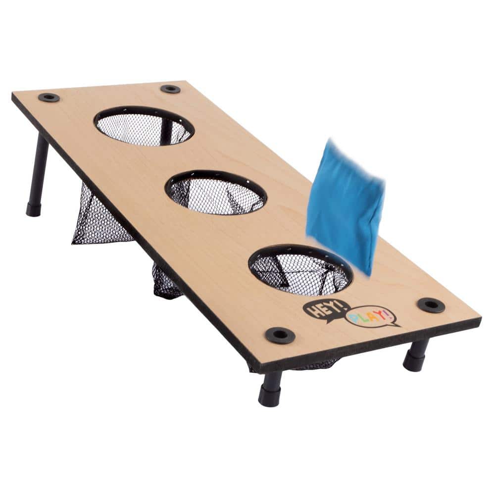 26" Light Brown Plywood Multi-game Set with Beanbags and Washers